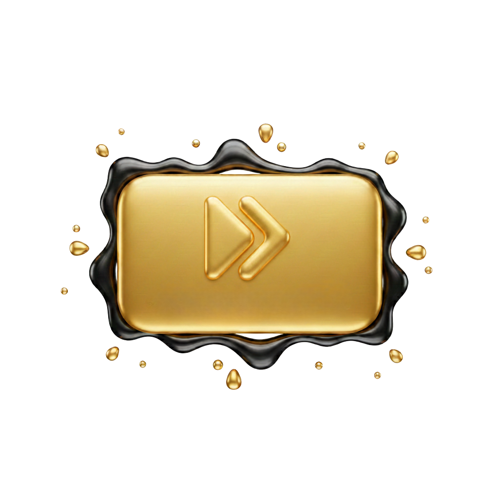 Zlatni CTA gumb sa strelicom koji poziva na nastavak ili akciju na web stranici