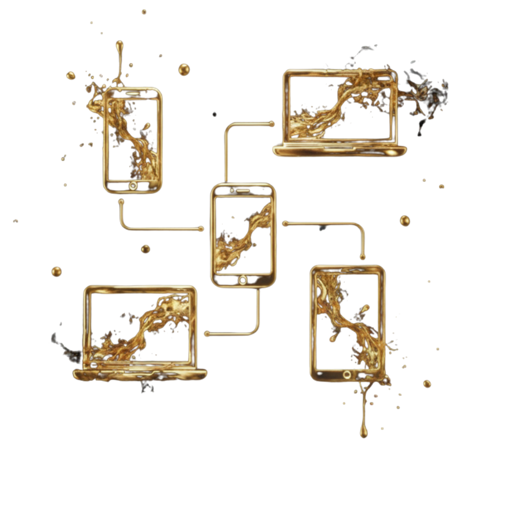 Zlatni gadgeti bez pozadine