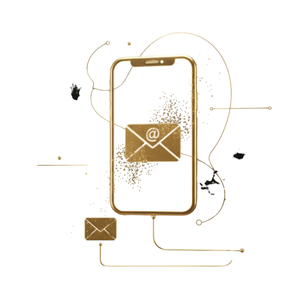 Zlatni mobitel povezan s mailom